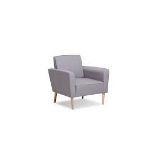 RRP £210 Boxed Like New Paige Armchair In Grey Fabric