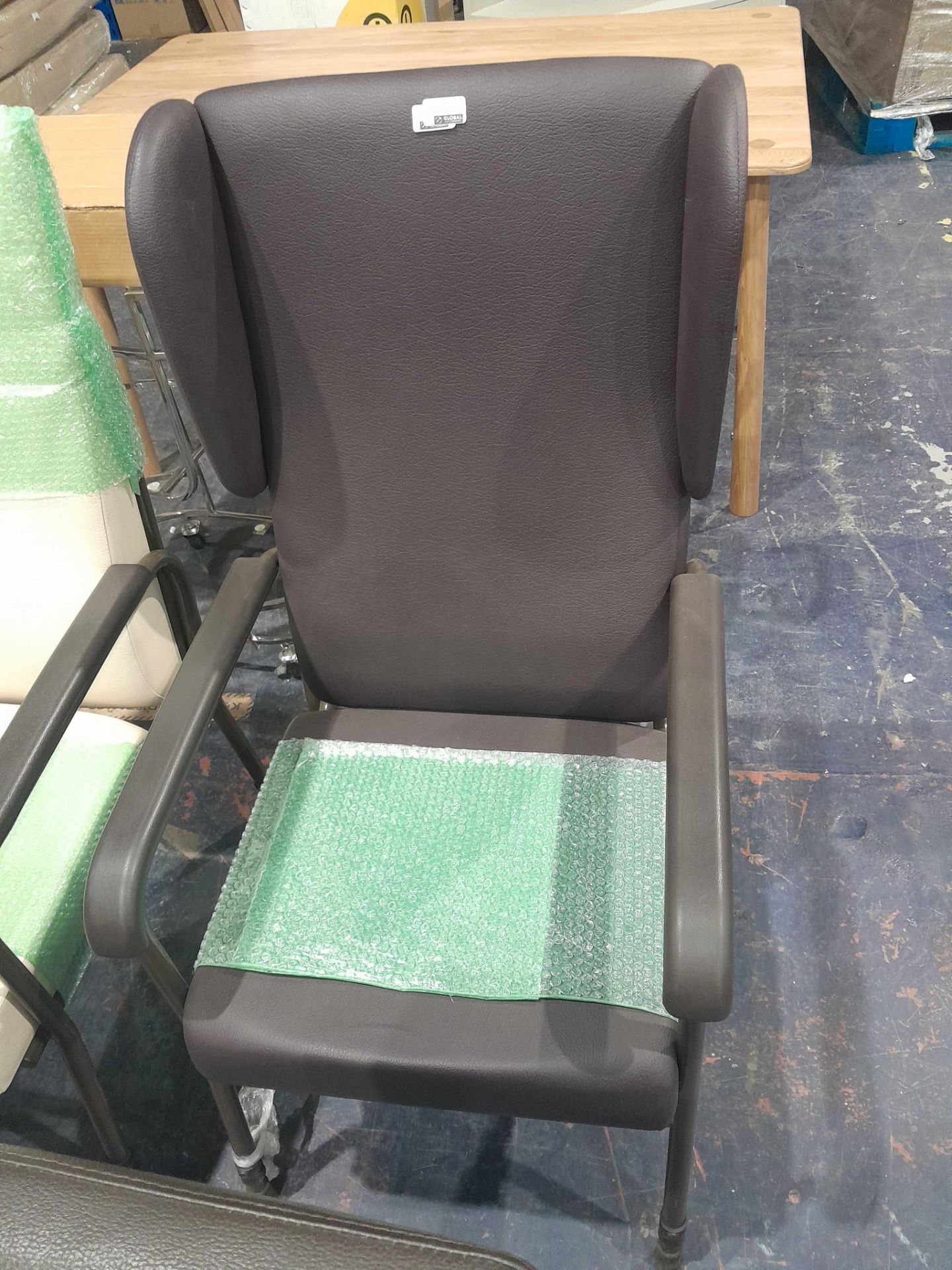 RRP £190 Ex Display Brown Orthopaedic Waiting Chair - Image 2 of 2