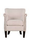 RRP £480 Ex Display Elite Armchair In Cream With Stud Design
