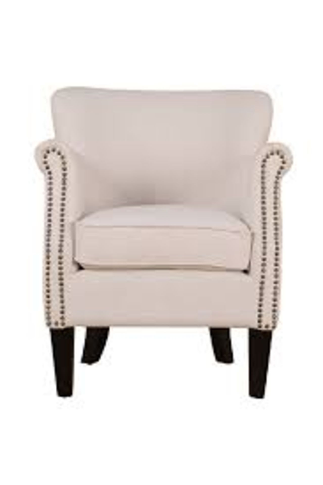 RRP £480 Ex Display Elite Armchair In Cream With Stud Design