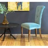 RRP £180 Ex Display Blue Dining Buttoned Chair