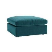 RRP £220 Ex Display Turquoise Pouffe With Cushion