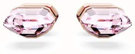 RRP £175 Swarovski Lucent Stud Earrings, Pink Rose Gold