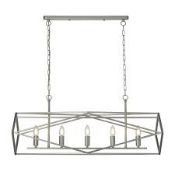 RRP £190 7335-5SS B26 Chassis 5Lt Ceiling Pendant - Satin Silver Metal