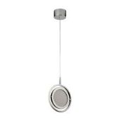 RRP £70 5301-1CC Gyroscope LED Ceiling Pendant - Chrome & Crystal Sand