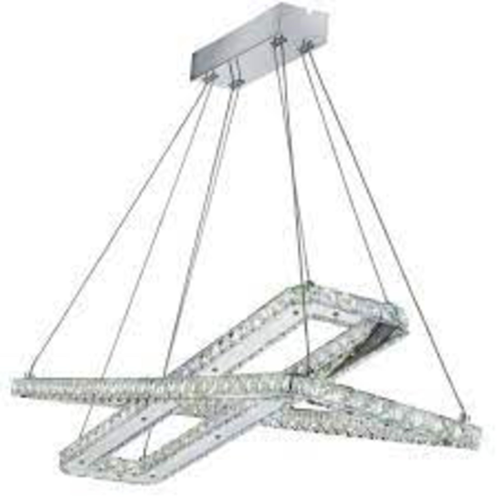 RRP £380 7123CC Clover 2Lt LED Pendant - Chrome & Clear Glass - Image 4 of 4