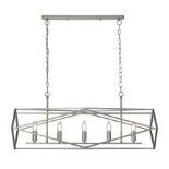 RRP £190 7335-5SS B26 Chassis 5Lt Ceiling Pendant - Satin Silver Metal