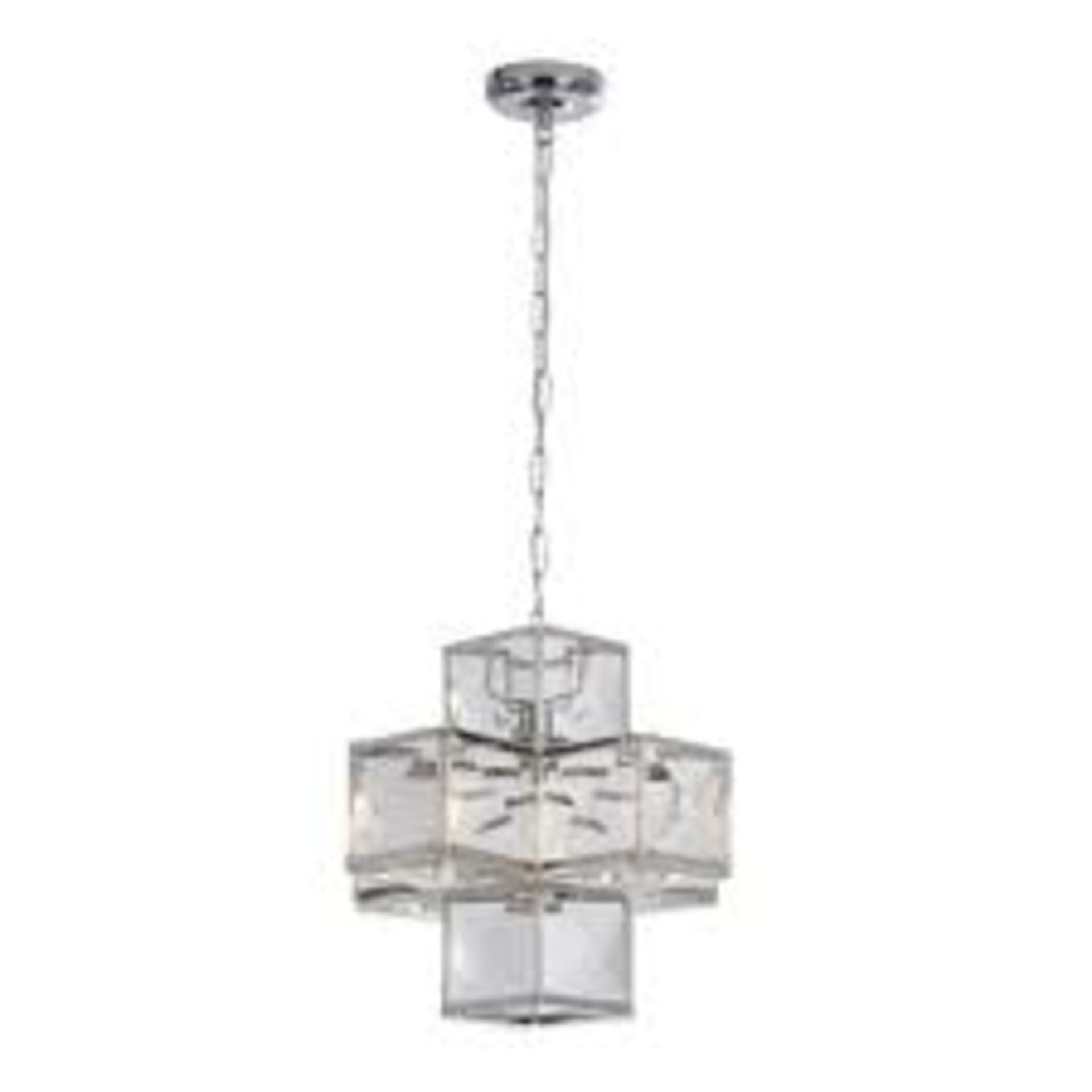 RRP £110 5591-1CC Glacier Ceiling Pendant - Chrome & Acrylic - Image 4 of 4