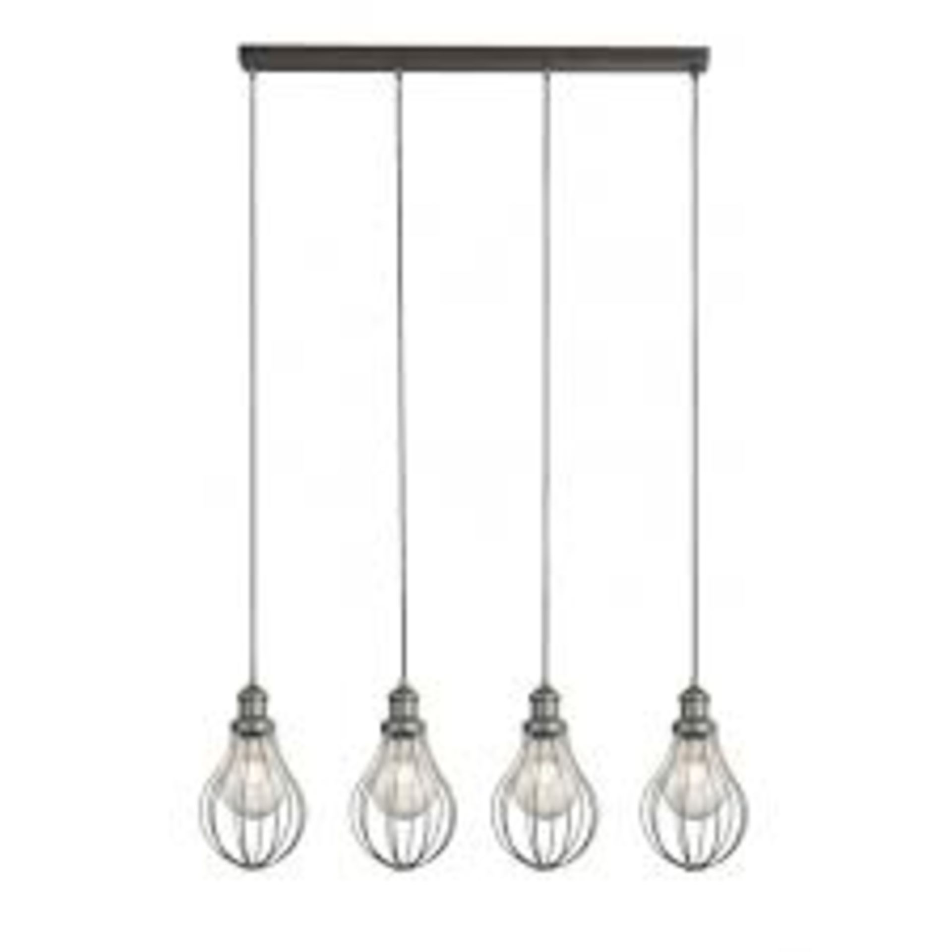 RRP £170 1384-4PW B30 Ballo 4Lt Bar Pendant - Pewter Metal