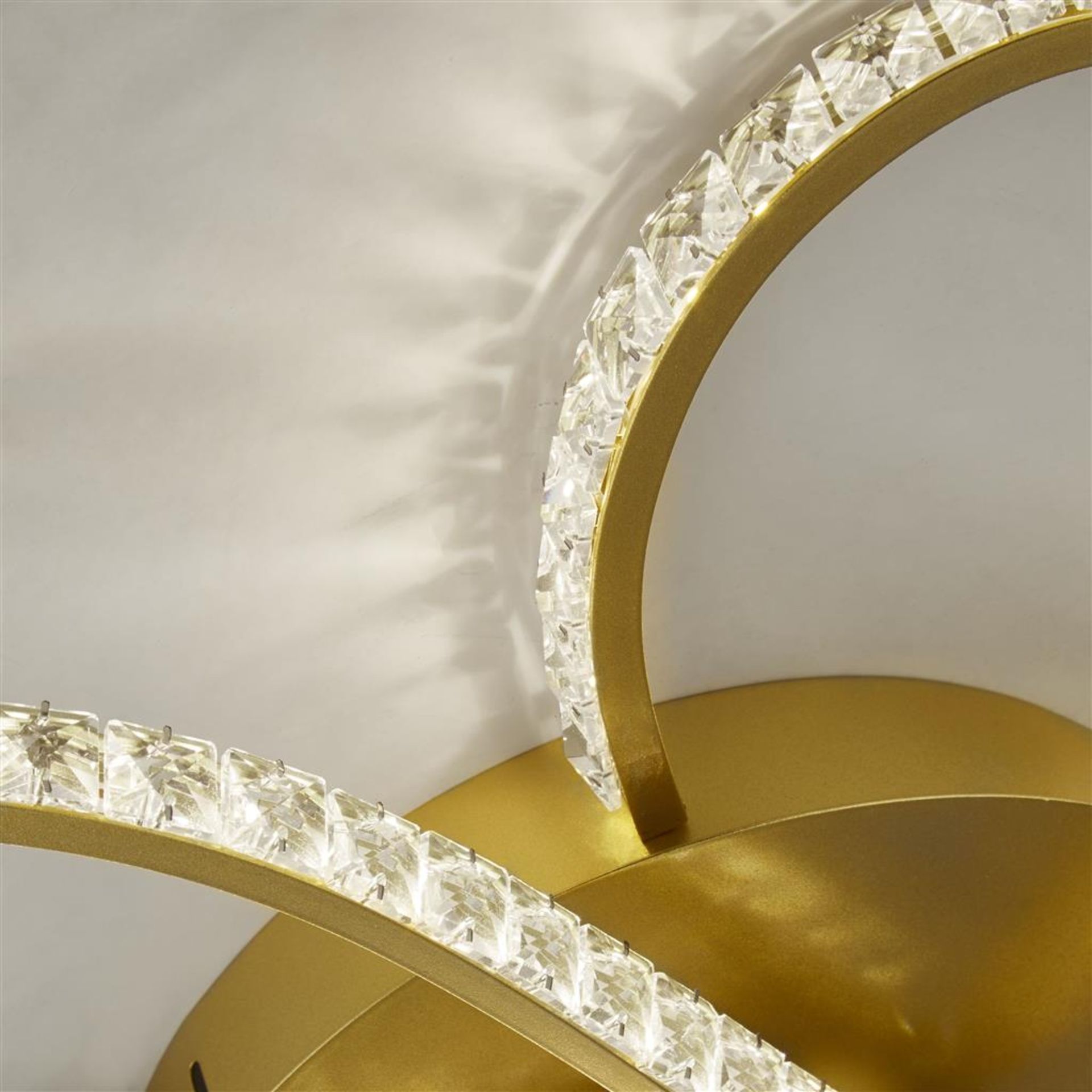 RRP £200 85201-5GO Daisy 5Lt LED Flush Ceiling Light - Gold & Clear Crystals - Image 3 of 4