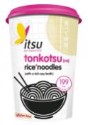 RRP £300 Itsu Rice Noodles Tonkotsu X15, Katsu X5, Super Sesame X10 (6X63G Pots Per Pack). Bbe 03/24