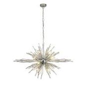 RRP £390 8638-8CC B7 Starburst 8Lt Ceiling Pendant - Chrome & Glass