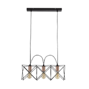 RRP £70 8413-3BK B29 Anthea 3Lt Pendant - Black Metal & Copper