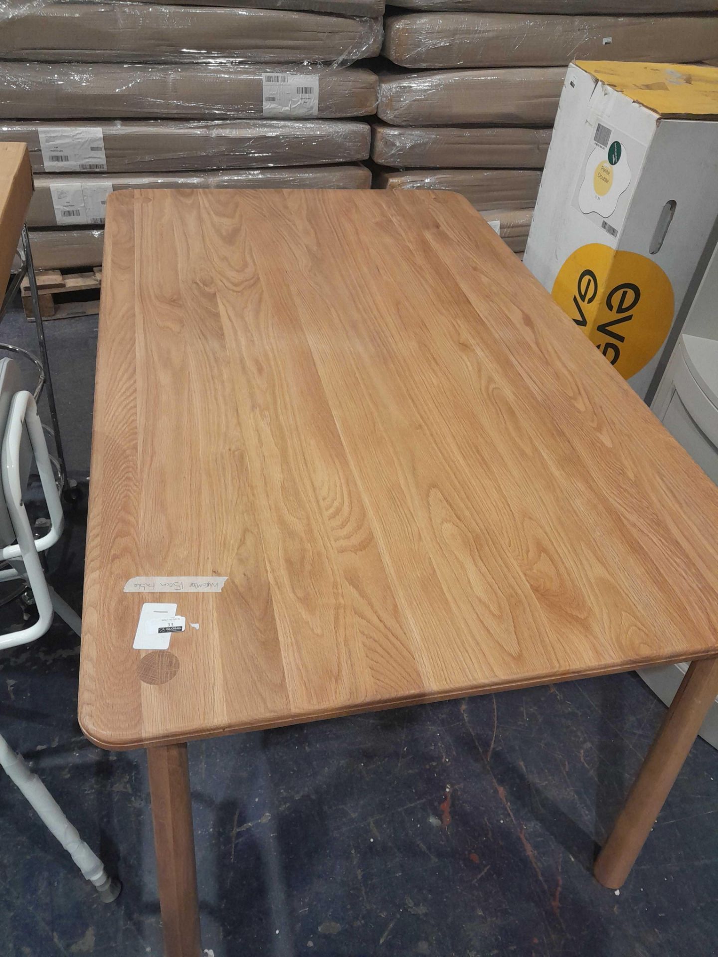 RRP £350 Ex Display Wycombe 150Cm Table In Pine Finish With Cylinder Legs (Marks Present) - Image 2 of 2