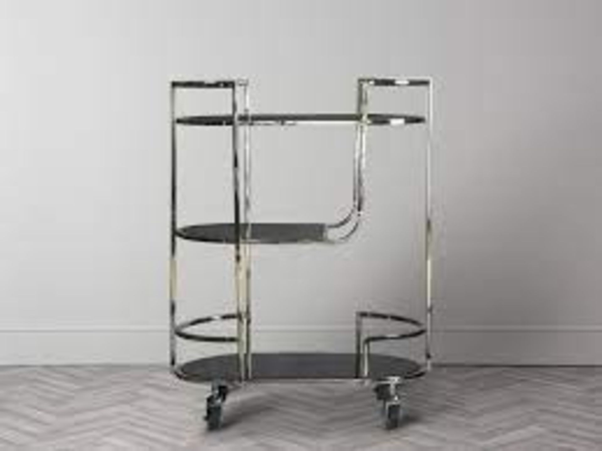 RRP £350 Like New Mojito Drinks Trolley In Chrome Finish