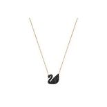 RRP £159 Lot To Contain Brand New Black And Gold Swarovski Swan Necklace.