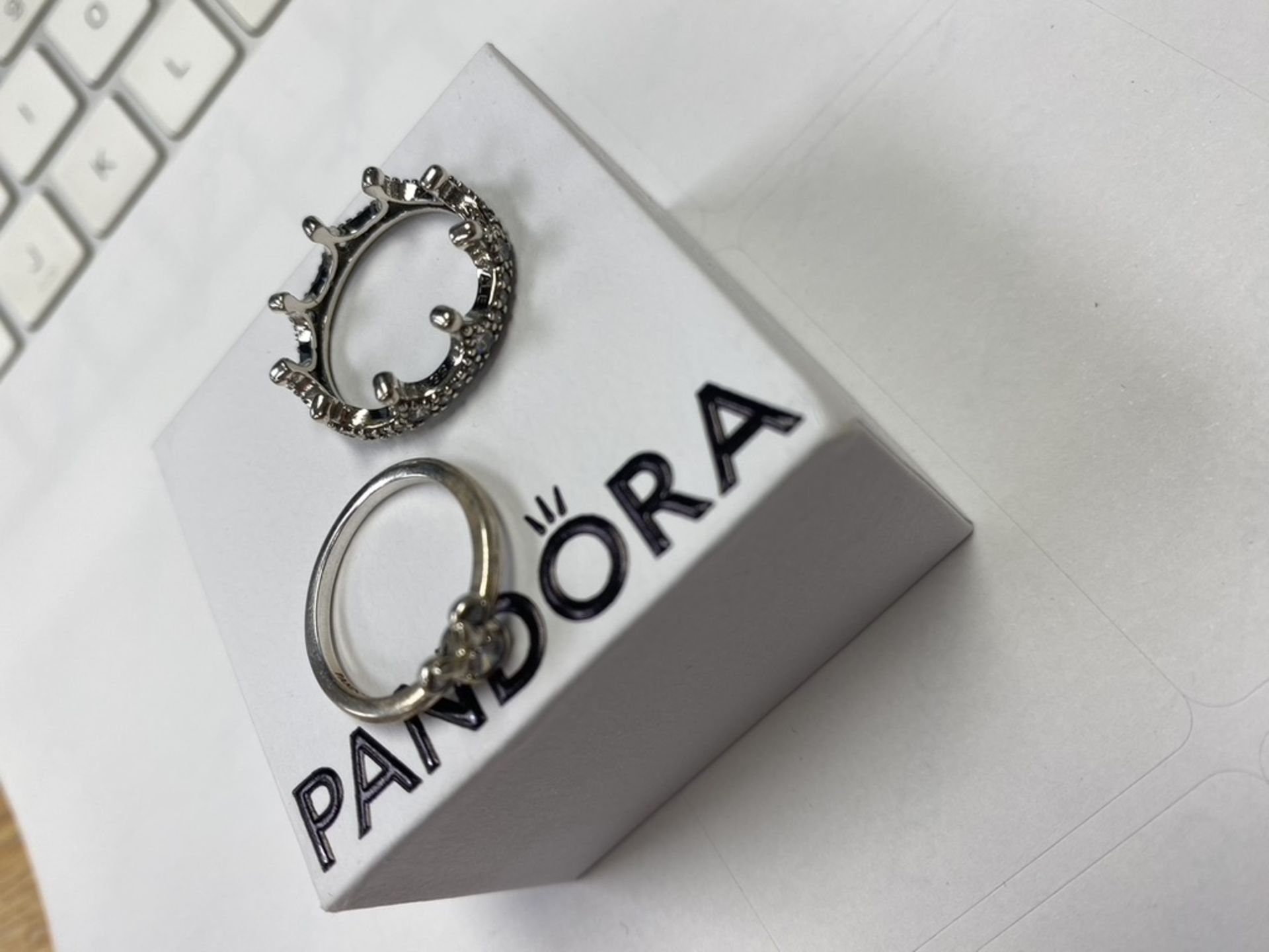 RRP £110 Pandora Crown Ring & Pandora Minnie Mouse Ring - Image 3 of 3