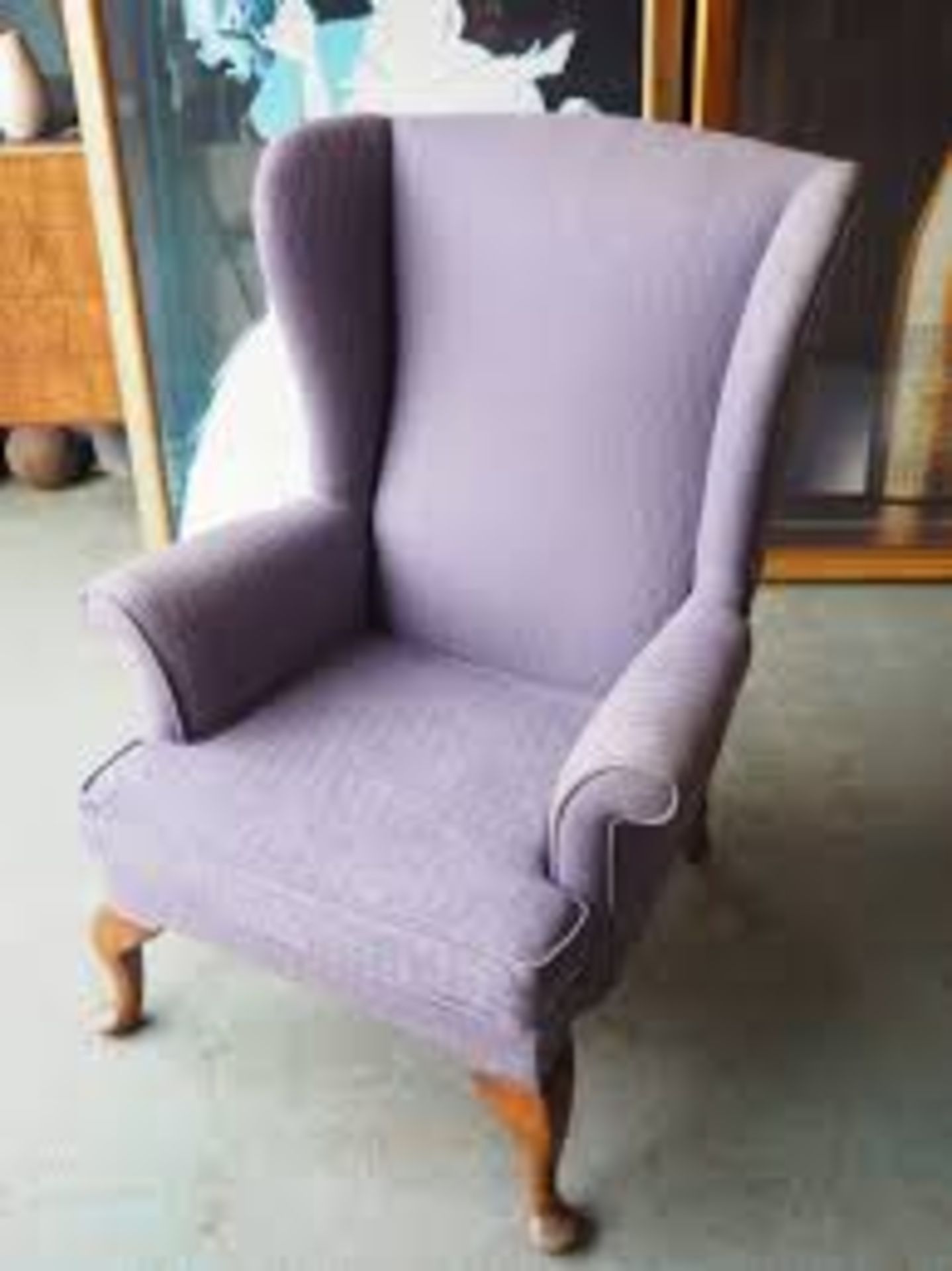 RRP £320 Ex Display Lilac Wingback Armchair