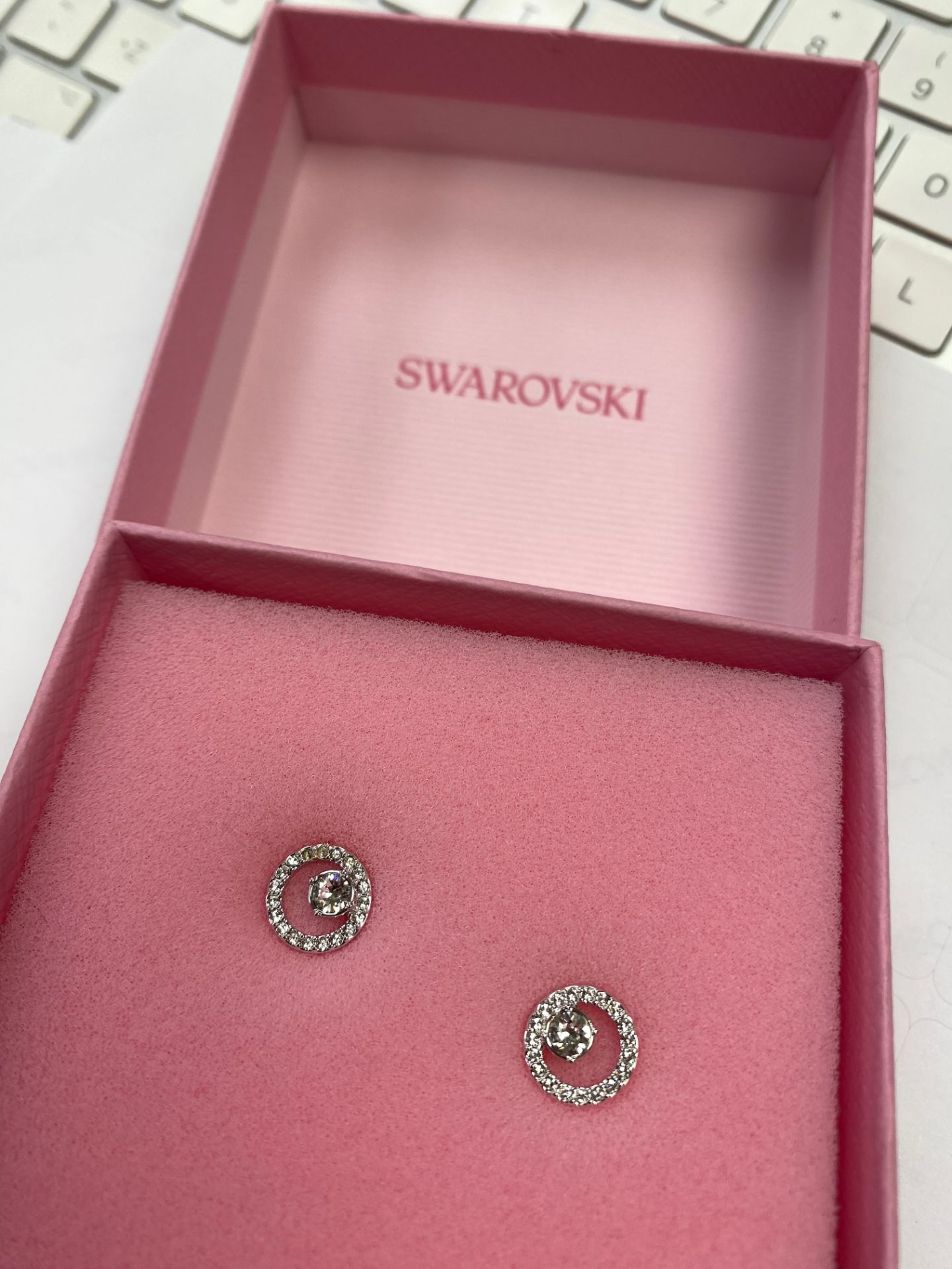 RRP £179 Swarovski Tennis Deluxe Bracelet & Swarovski Creativity Stud Earrings - Image 2 of 4