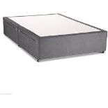 RRP £400 Like New Single Divan Base Grey With Wheels