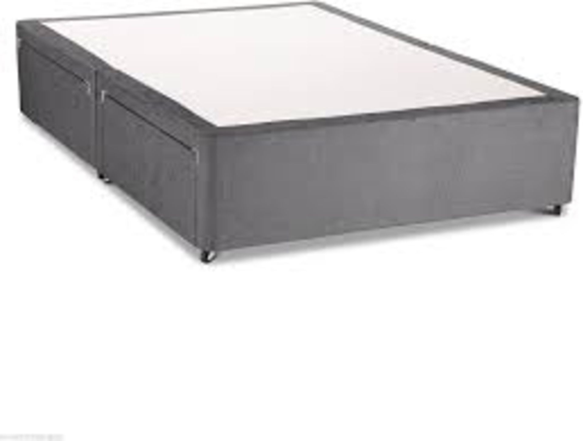 RRP £400 Like New Single Divan Base Grey With Wheels