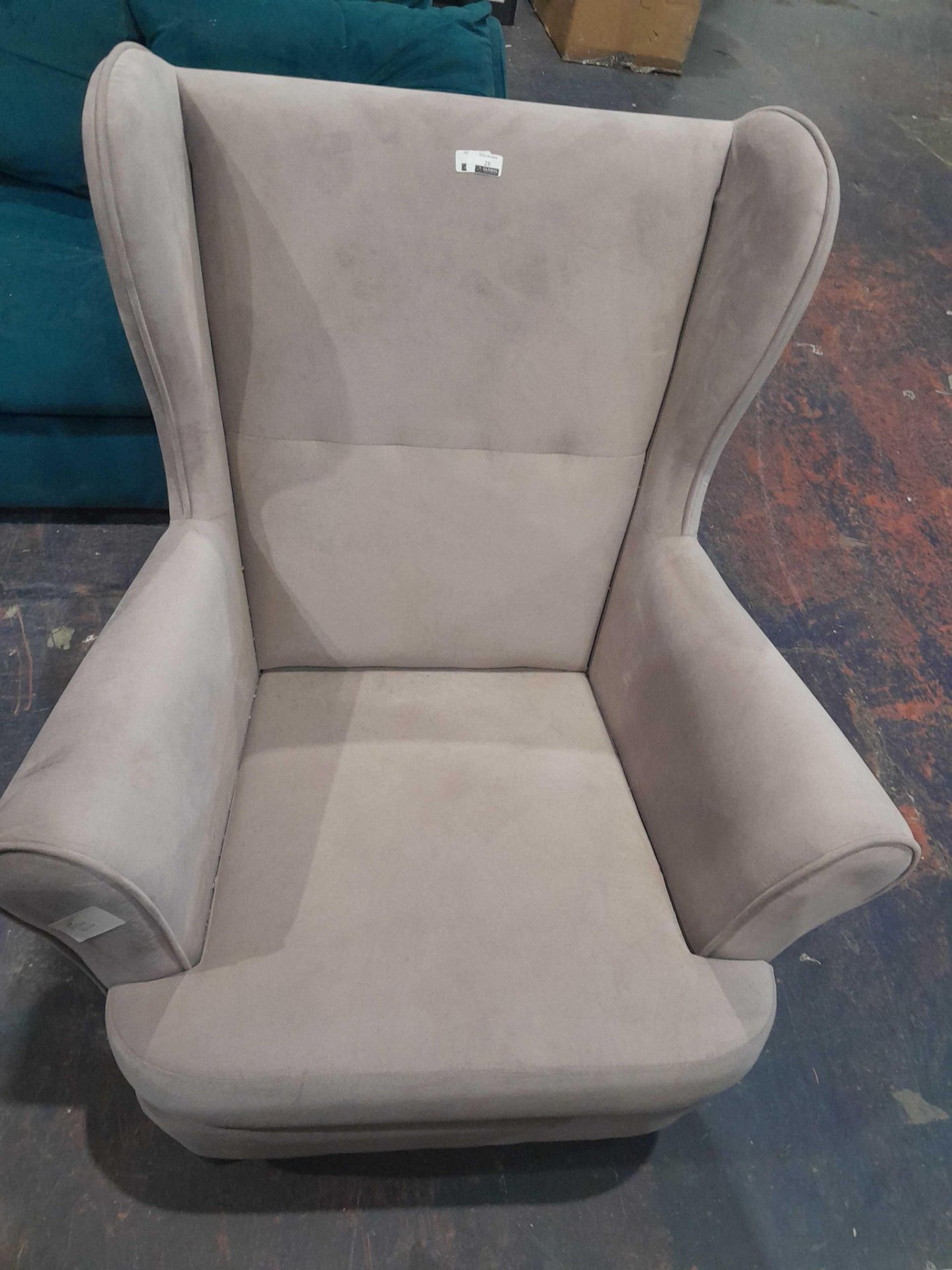 RRP £320 Ex Display Lilac Wingback Armchair - Image 2 of 2