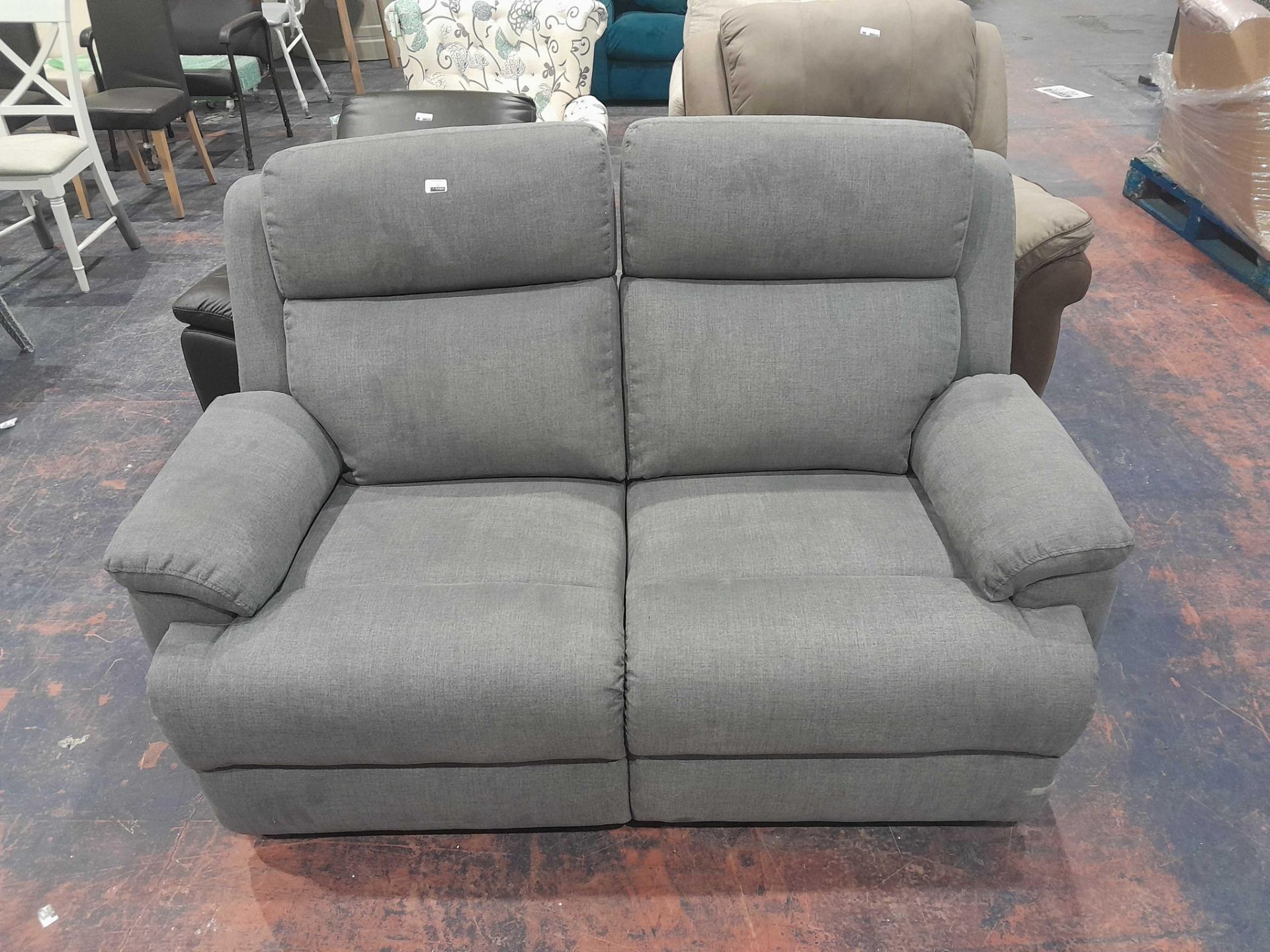 RRP £500 Ex Display 2 Seater Recliner Sofa In Grey - Image 2 of 2