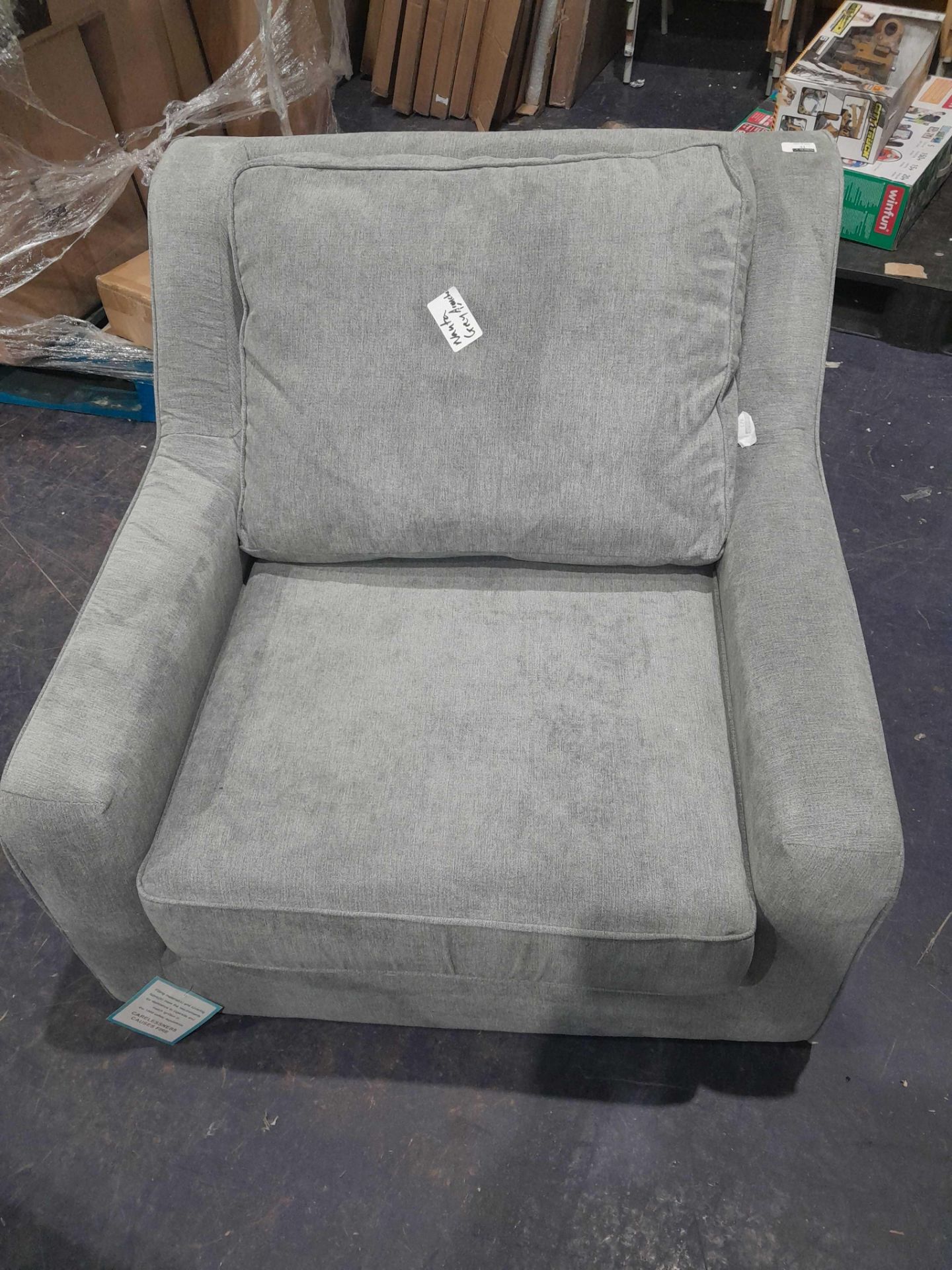 RRP £300 Ex Display Nuata Grey Armchair (No Legs Present) - Image 2 of 2