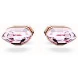 RRP £175 Swarovski Lucent Stud Earrings, Pink Rose Gold