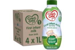 *RRP £400 20 x (4X1L) Cow & Gate First Milk Bbe 3.24