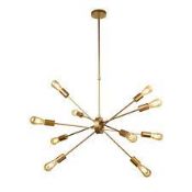 RRP £150 29010-10GO Alpha 10Lt Pendant - Gold Metal Pictures