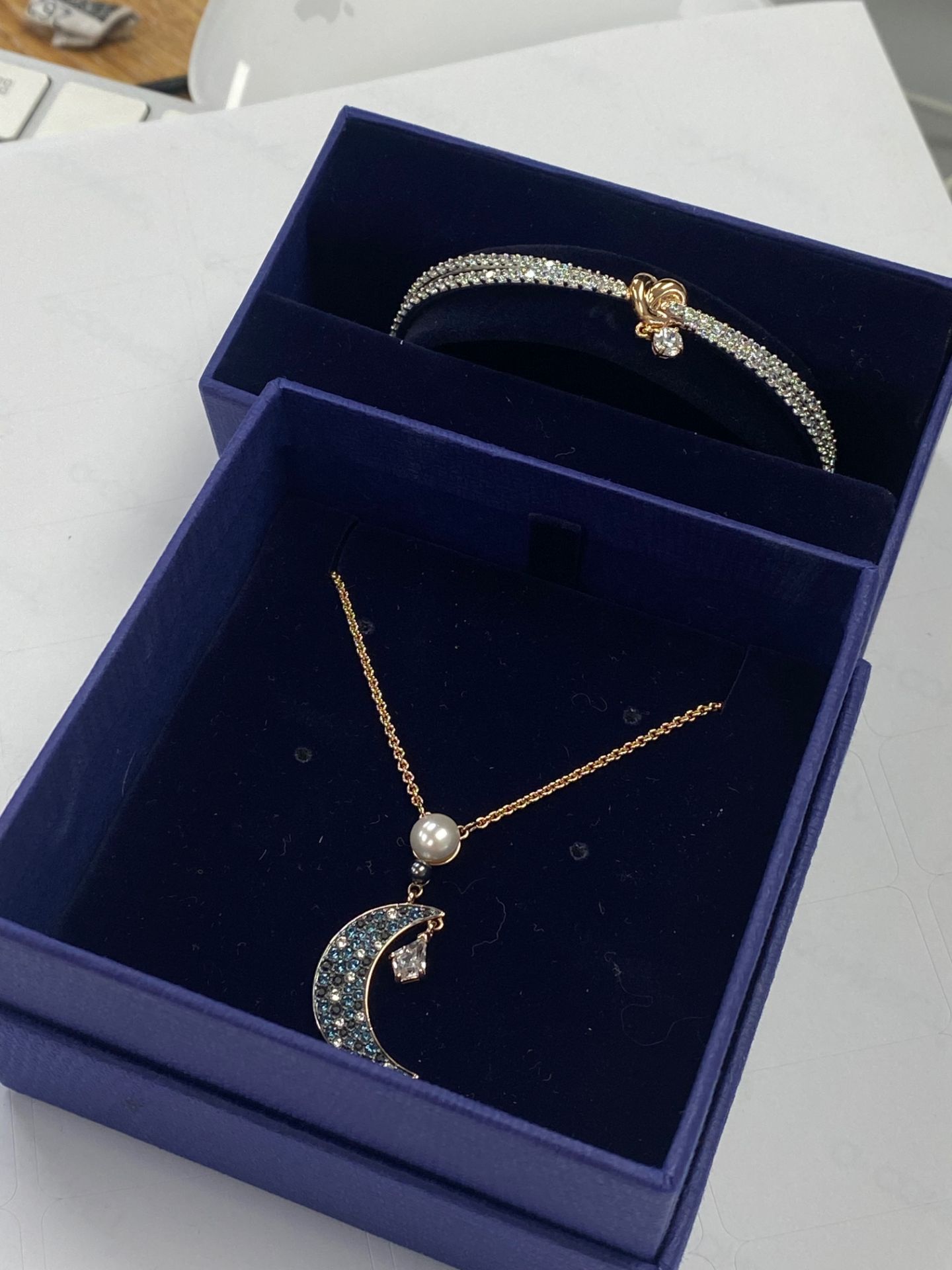 RRP £240 Swarovski Lifelong Heart Bracelet &Swarovski Moon Luna Necklace - Image 5 of 5