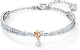 RRP £240 Swarovski Lifelong Heart Bracelet &Swarovski Moon Luna Necklace