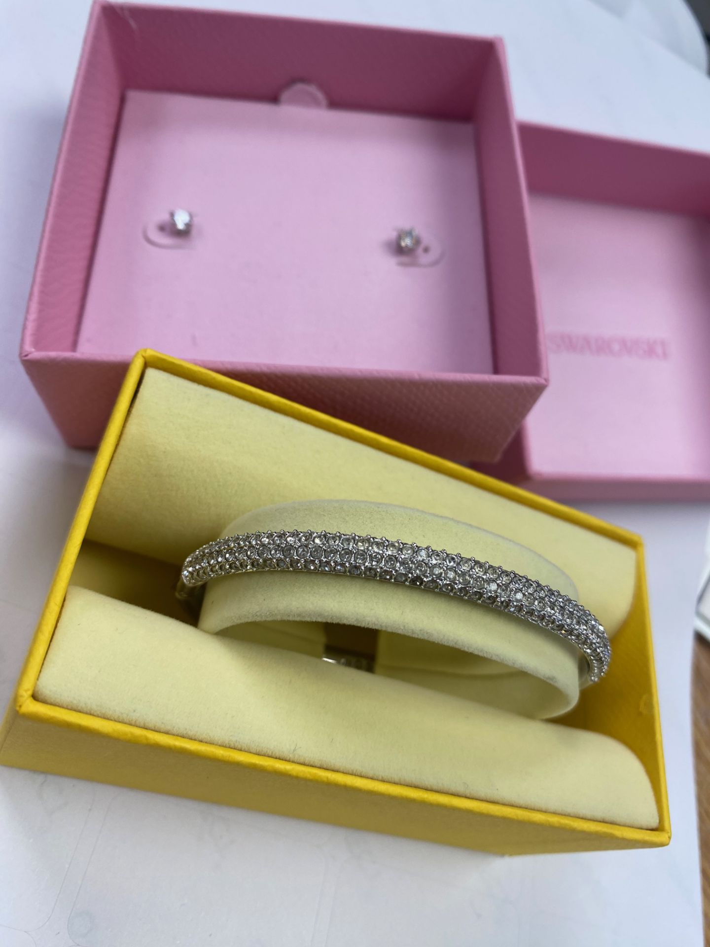 RRP £185 Swarovski Crystal Bangle & Swarovski Small Stud Earrings - Image 3 of 3