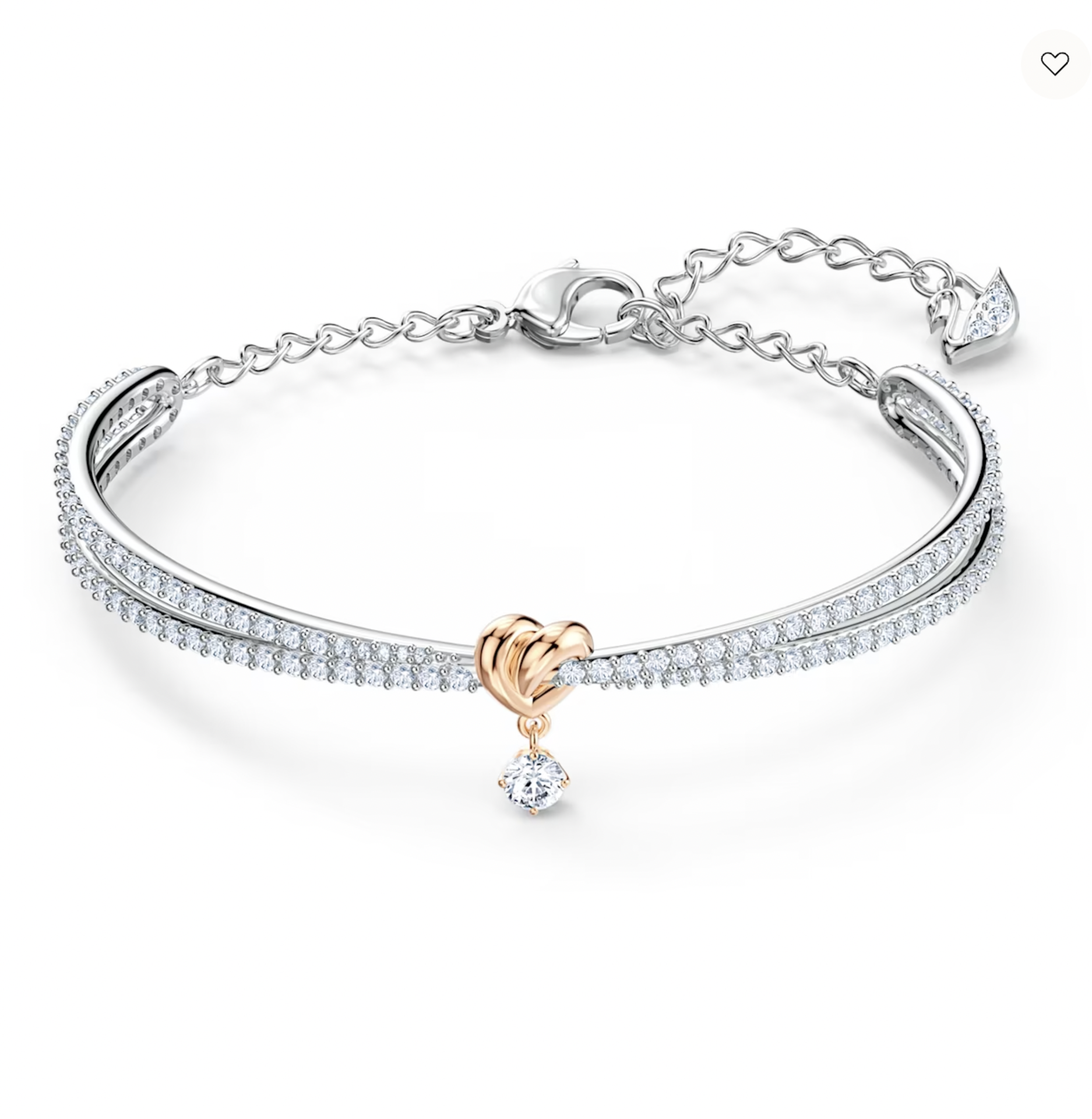 RRP £240 Swarovski Lifelong Heart Bracelet &Swarovski Moon Luna Necklace - Image 2 of 5