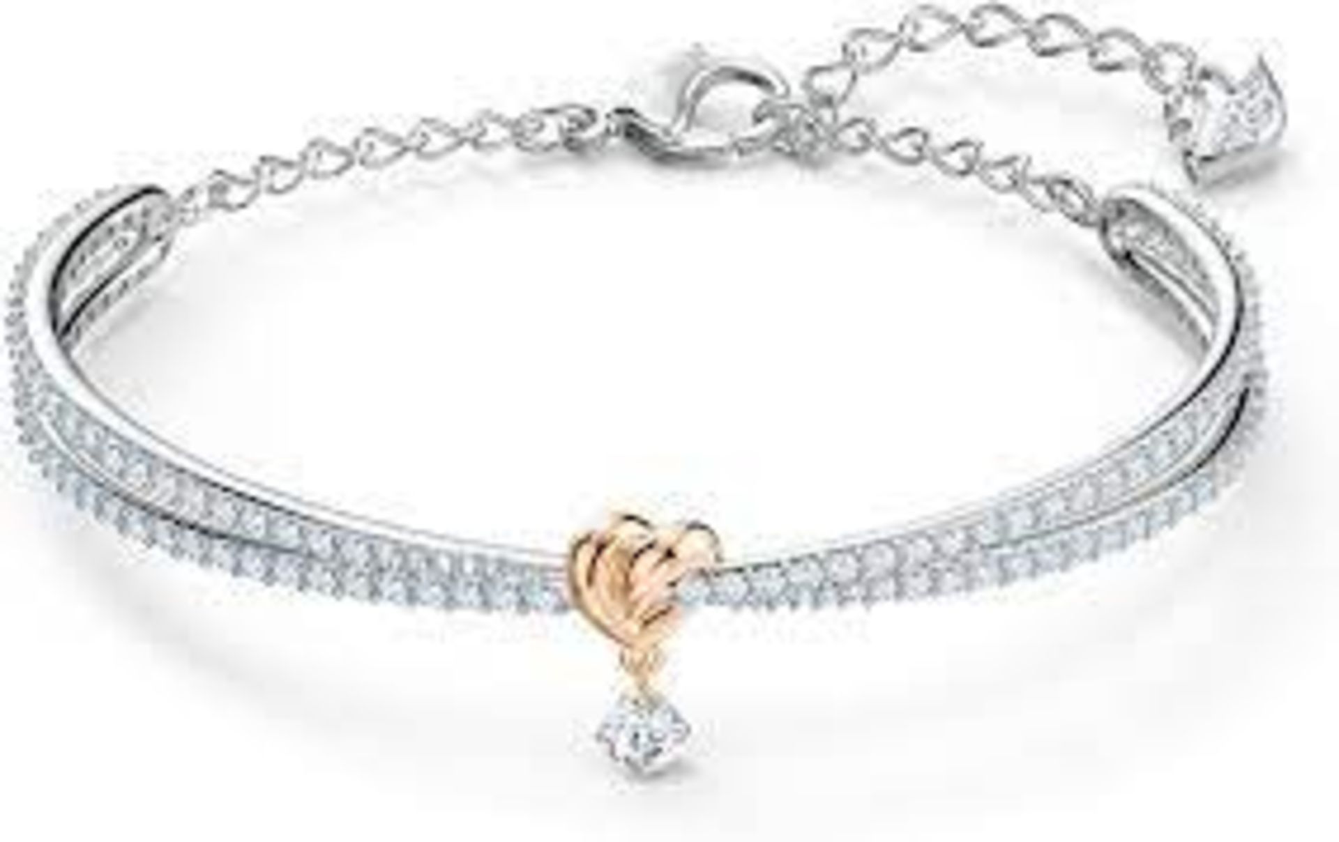 RRP £165 Swarovski Lifelong Heart Bracelet & Swarovski Drop Earrings