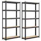 RRP £200 Ex Display X4 4 Tier Metal Shelving Units