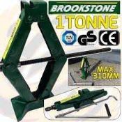 RRP £90 Brand New Boxed Brookstone Touring 1 Ton Scissor Jack