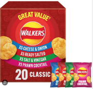 RRP £250 Walkers Multi Pack 25 x (20X25G) Bbe 5.24