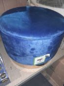 RRP £200 Ex Display Blue Storage Pouffe