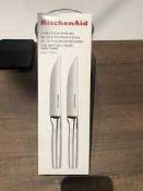 RRP £80 Brand New X4 Kitchen Aid 2 Piece Steak Knives