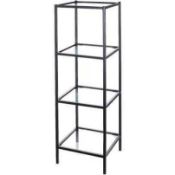 RRP £140 Brand New Boxed Kelly Hoppen 4 Tier Glass Shelving Unit