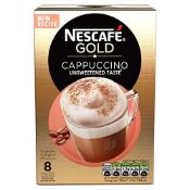 *RRP £455 Nescafe Gold Cappuccino Unsweetened Taste. X91(8X14.2G). Bbe 03,24