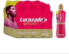 *RRP £360 Lucozade Fruit Punch : Aj Edition. X18 (12X500Ml). Bbe 01,24.