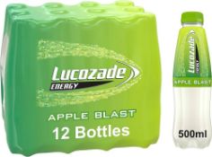 *RRP £300 Lucozade Apple Blast X16 (12X500Ml). Bbe 03,24.