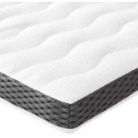 RRP £75 Brand New Amazon Basics Comfort Memory Foam Topper With Straps 90X200X4Cm