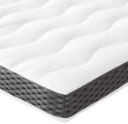 RRP £75 Brand New Amazon Basics Comfort Memory Foam Topper With Straps 90X200X4Cm