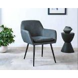 RRP £175 Brand New Boxed Tv Bed Store Charlie Bedroom Chair Dark Grey