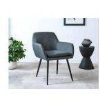 RRP £175 Brand New Boxed Charlie Bedroom Chair In Slate Grey