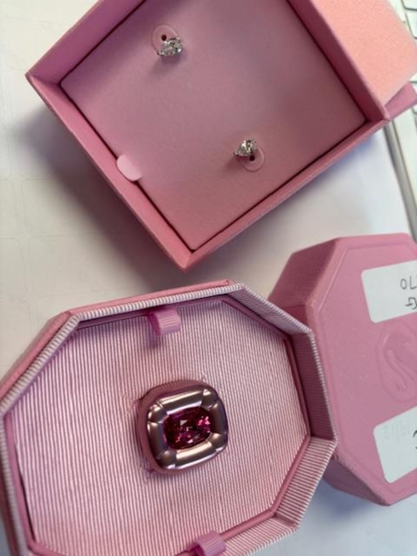 RRP £130 Swarovski Dulcis Ring & Swarovski Stud Earrings - Image 2 of 2